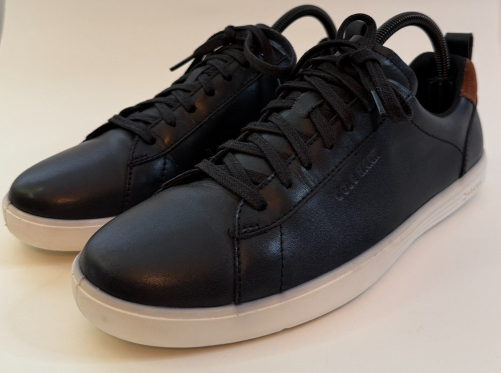 Cole Haan Grand+ C36923 Men's 7 Black Leather Casual Sneakers Comfort Shoes